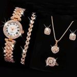 Fashion Elegant Ladies Wristwatch Set-Rose Gold