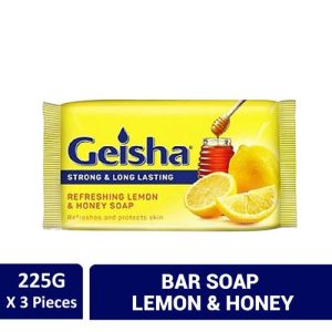Geisha Bar Soap - Lemon & Honey - 225g x 3 pieces