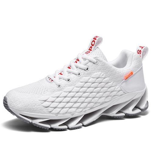 Big Size Mens Running Shoes Sports Trainers-White