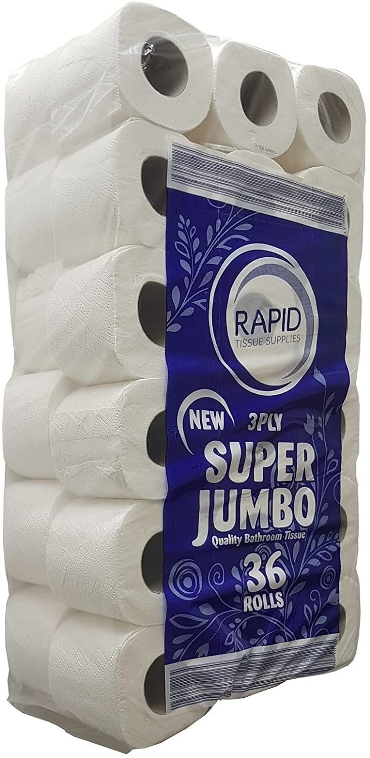 Flamingo 36 Luxury 3 ply Super Jumbo Toilet Rolls Sent Royal Mail 48hr Tracked