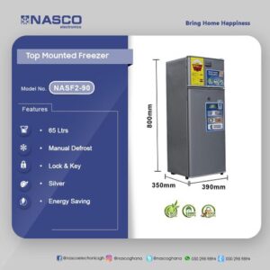 Shop Nasco NASF2-90FL Double Door Table Top Fridge - 65